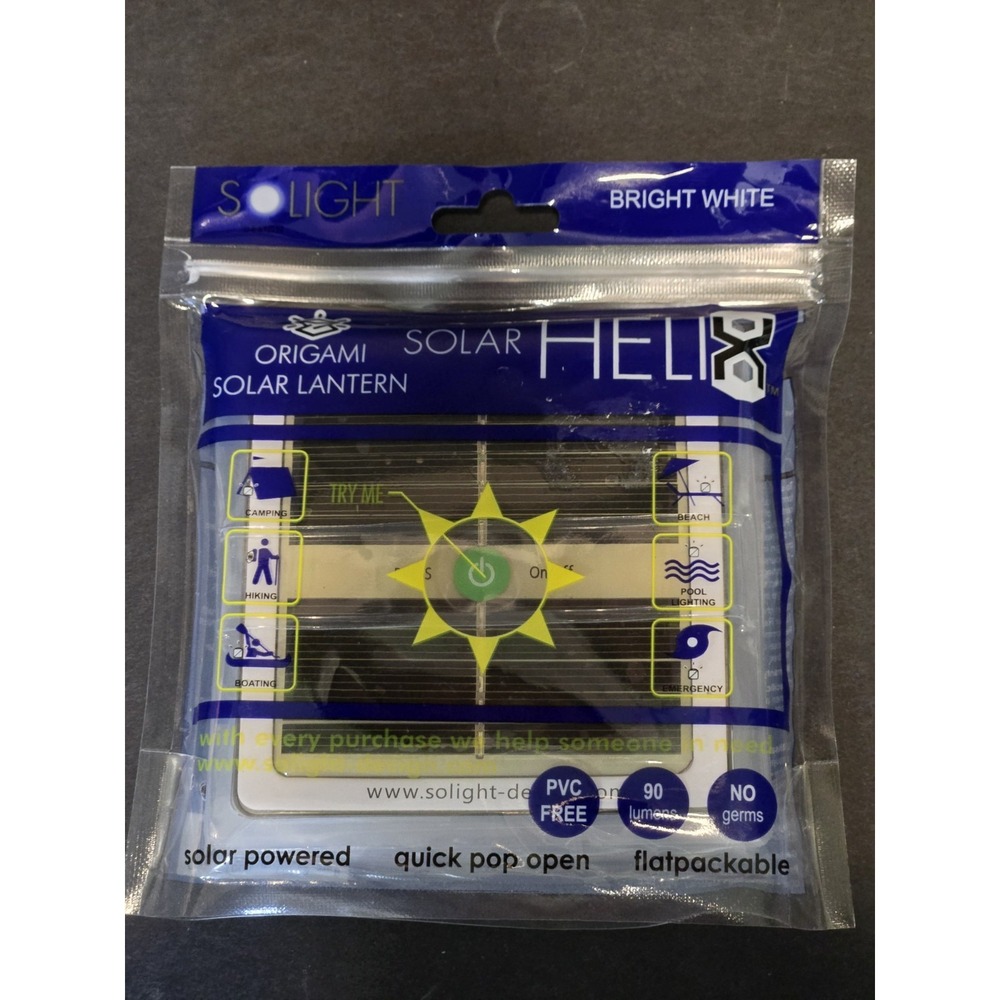 SOLIGHT Solar Helix Origami Solar LED Lantern 90lm Rechargeable IP67 White